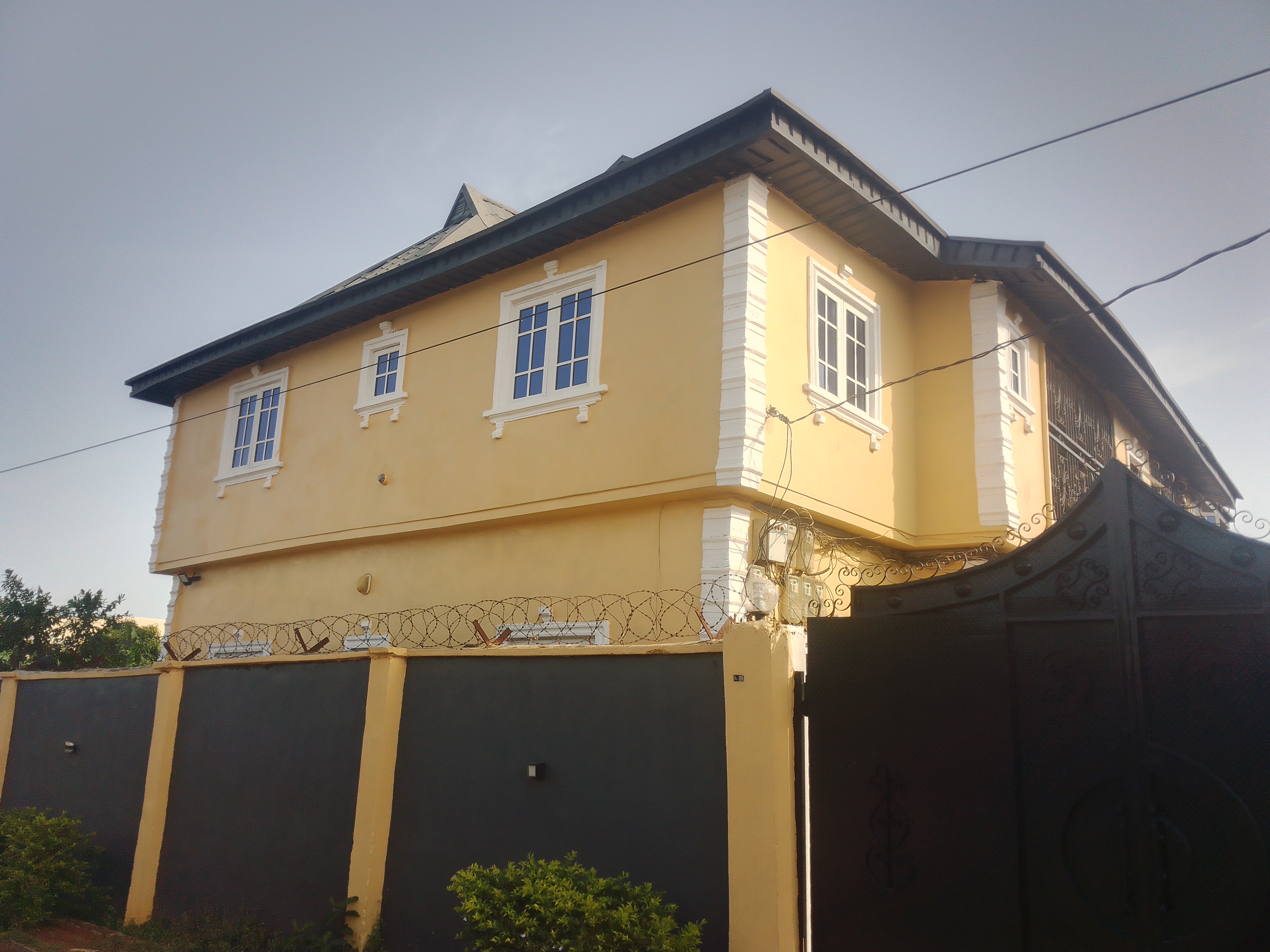 block of flats and bungalow
